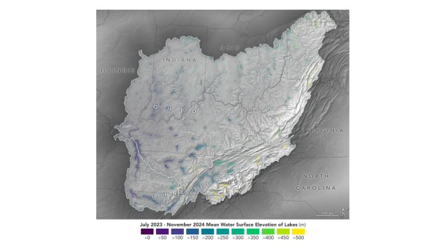 SWOT Satellite Reveals Key Insights on Ohio River Basin Lakes and Reservoirs