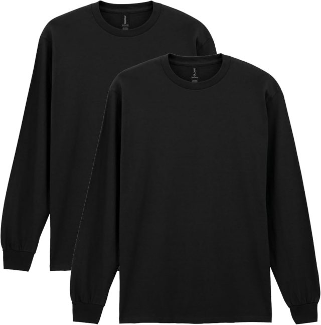 Gildan Youth Ultra Cotton Long Sleeve T-Shirt, Style G2400B, 2-Pack