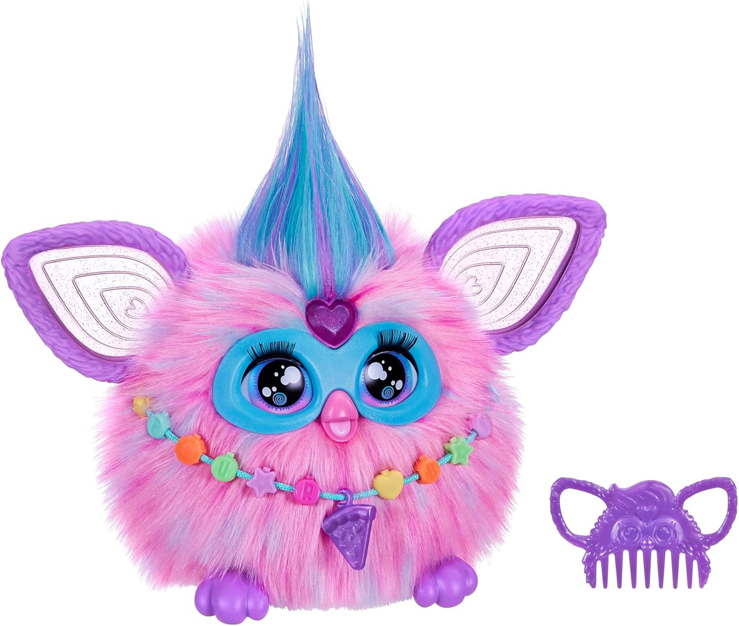 Furby Cotton Candy, 15 Fashion Accessories, Interactive Plush Toys for 6 Year Old Girls & Boys & Up, Voice Activated Animatronic, Pink & Blue