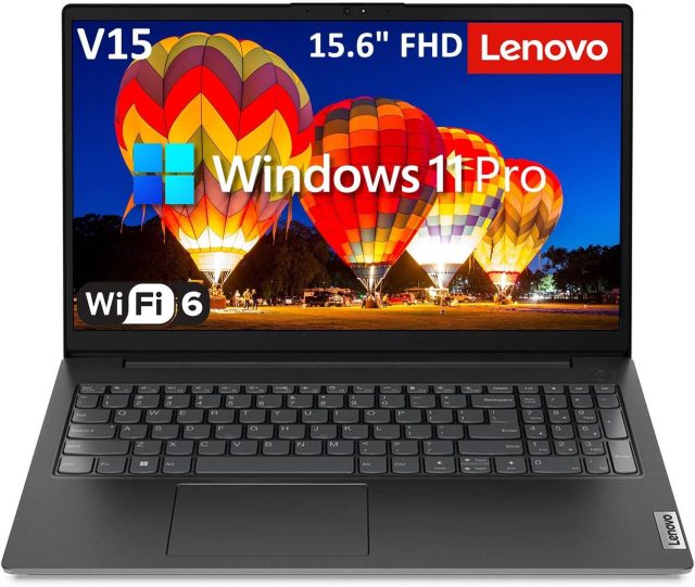 Lenovo V15 Business Laptop Computer, 15.6″ FHD Display, Intel Dual-Core CPU, 16GB DDR4 RAM, 256GB PCIe SSD, WiFi 6, Bluetooth 5.2, RJ-45, Type-C, HDMI, Numeric Keypad, Black, Windows 11 Pro, Tichang