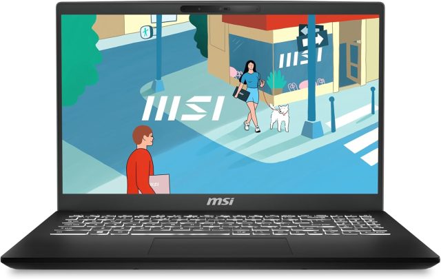 MSI Modern 15H AI 15.6”Business Laptop: Intel Core Ultra 9-185H, ARC Graphics, 32GB DDR5, 1TB NVMe SSD, Type-C, WiFi 6E, Win 11 Home: Classic Black C1MG-027US