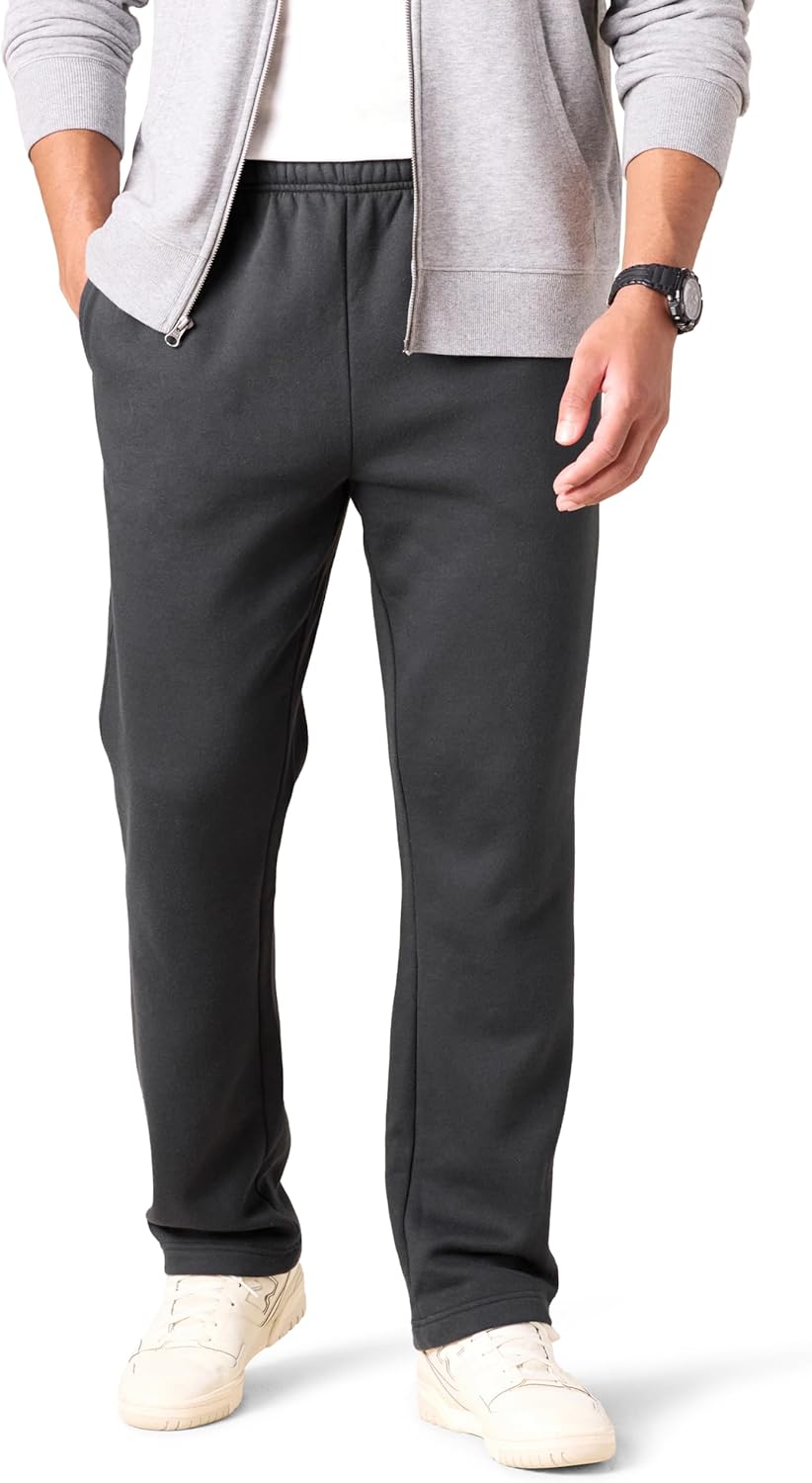 Amazon Essentials Men’s Fleece Open Bottom Sweatpant (Available in Big & Tall)