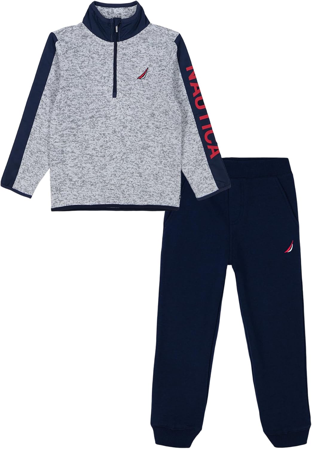 Nautica boys 2pc Polar Fleece 1/2 Zip Fleece Pant Set