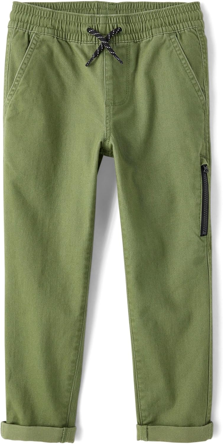 The Children’s Place Boys’ Pull On Pants with Roll Cuff Hem
