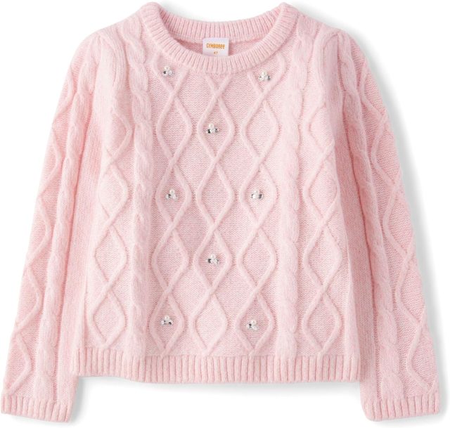 Gymboree Girls’ and Toddler Long Sleeve Cable Knit Sweaters