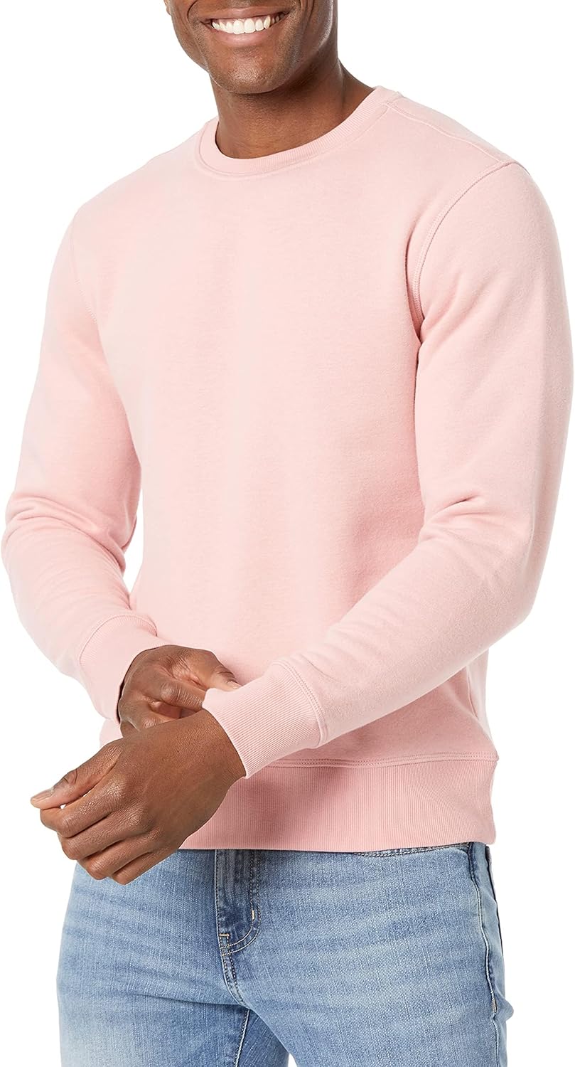 Amazon Essentials Men’s Fleece Crewneck Sweatshirt (Available in Big & Tall)