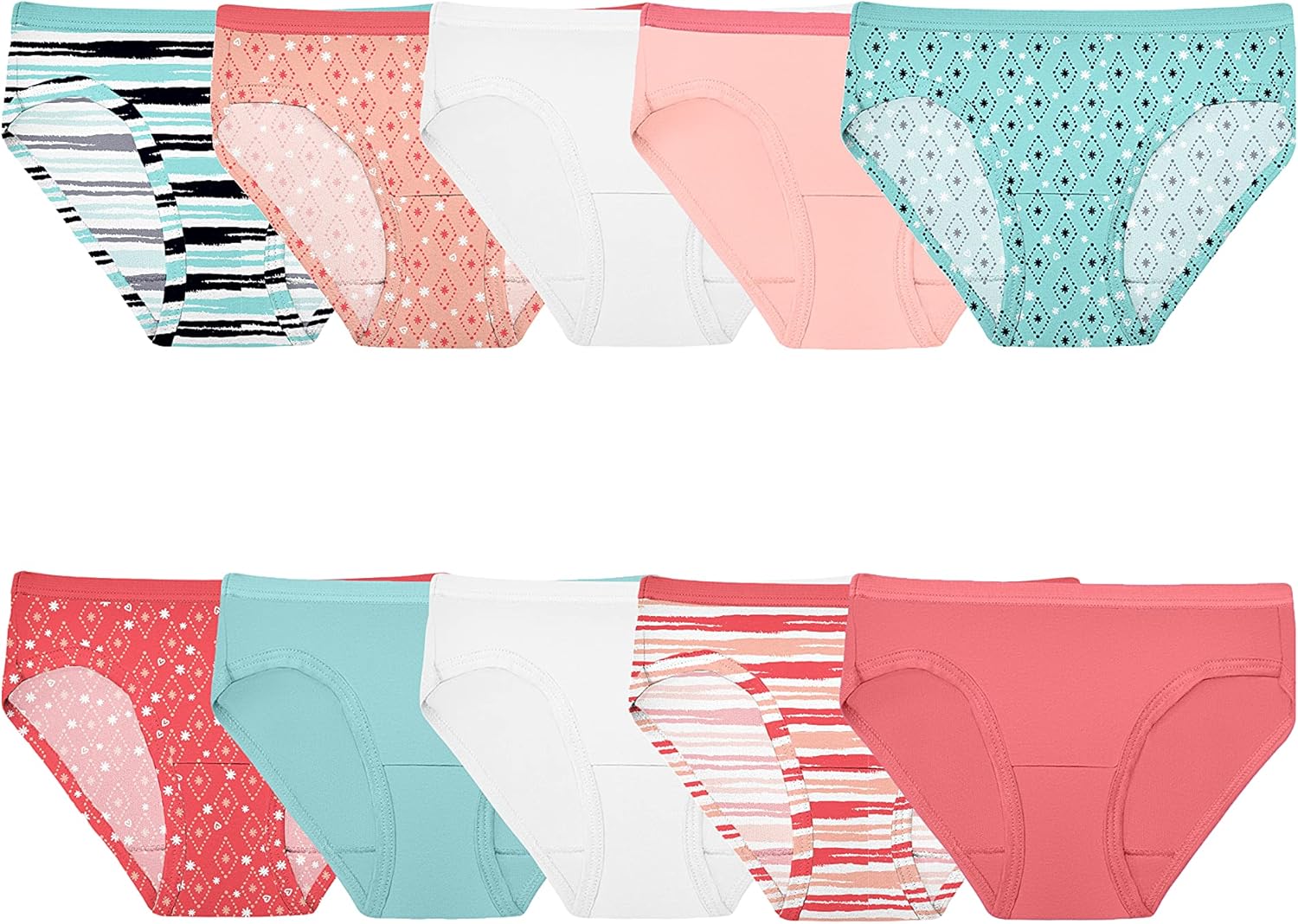 Fruit of the Loom Girls’ Cotton Hipster Underwear