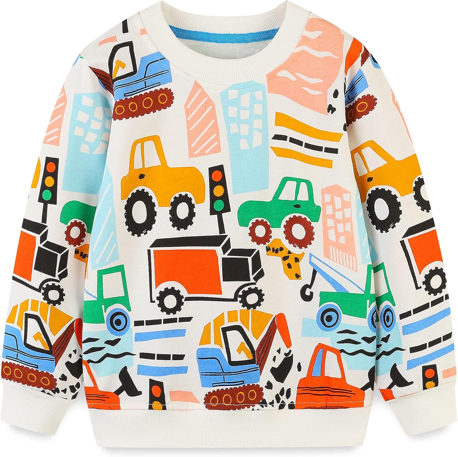 Bumeex Toddler Boy’s Kids Crewneck Pullover Sweatshirts 2-7Year