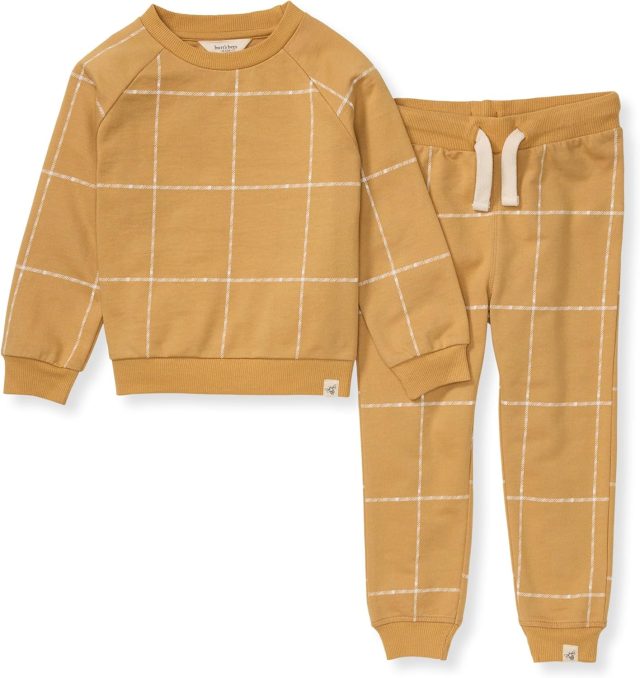 Burt’s Bees Baby baby-boys Shirt and Pant Set, Top & Bottom Outfit Bundle, 100% Organic Cotton