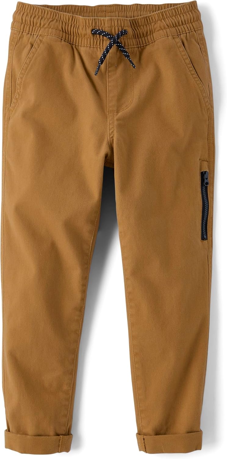 The Children’s Place Boys’ Pull On Pants with Roll Cuff Hem