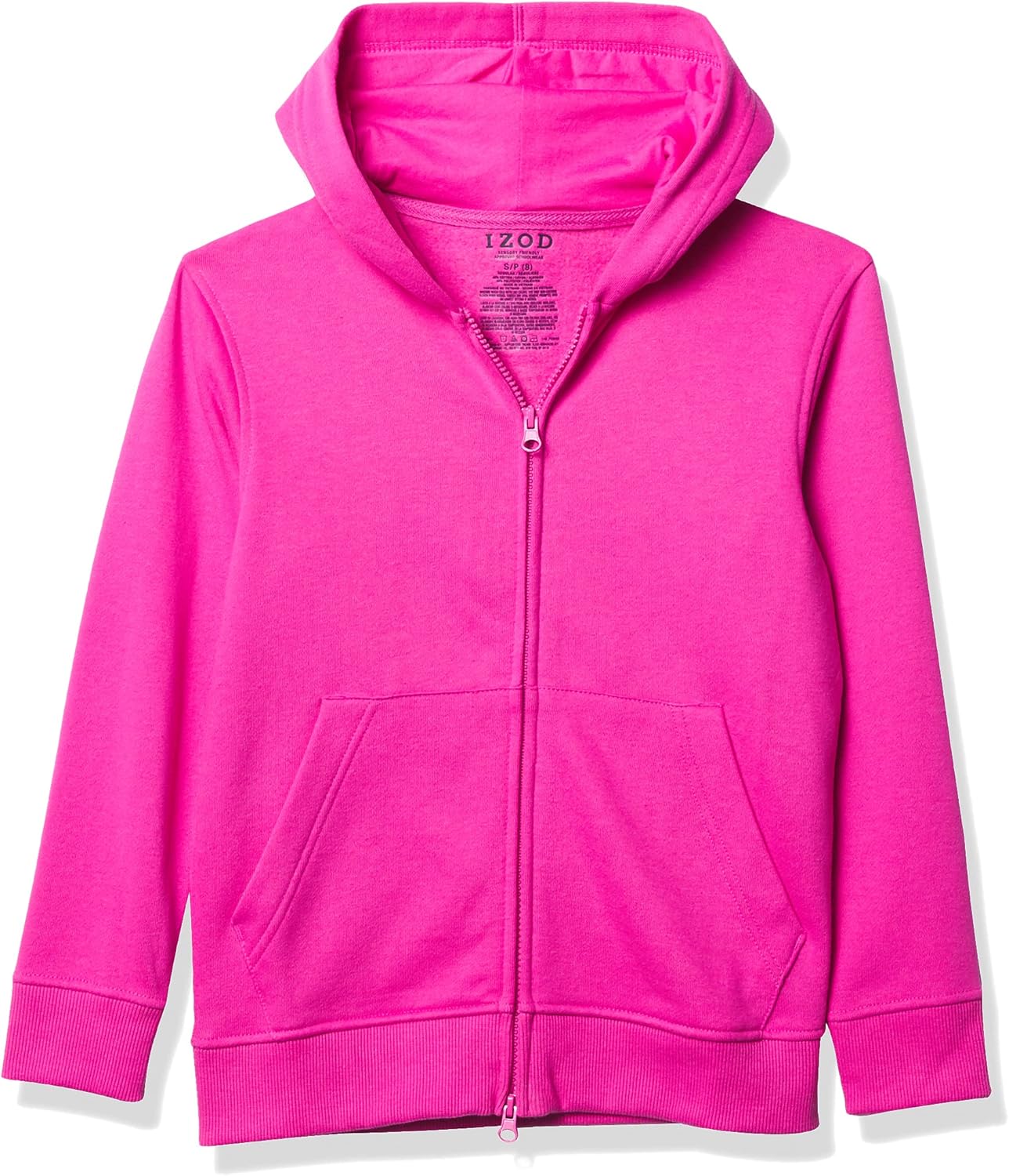 IZOD Boys’ Sensory-Friendly Full-Zip Hoodie Sweatshirt, Soft Fabric with Pockets & Ribbed Cuffs, Tagless