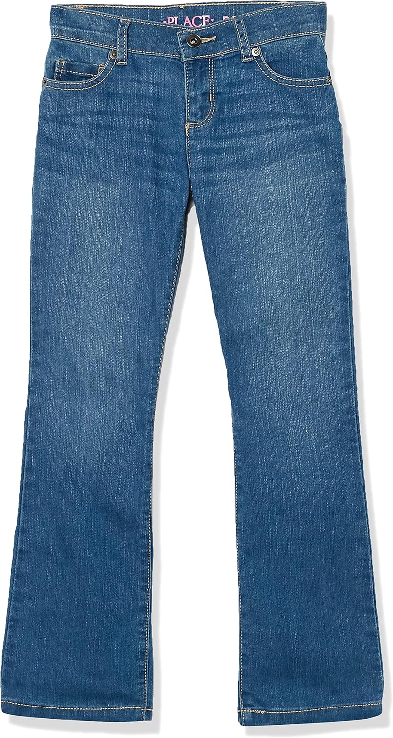 The Children’s Place Girls’ Basic Bootcut Jeans