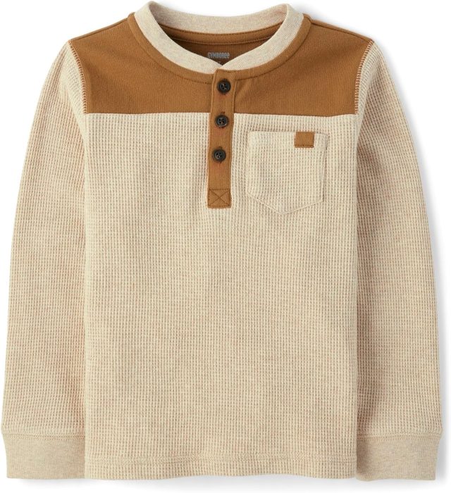 Gymboree Boys’ and Toddler Long Sleeve Henley Shirt