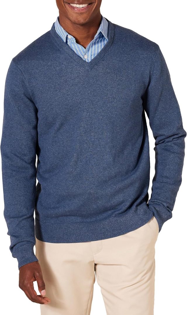 Amazon Essentials Men’s V-Neck Sweater (Available in Big & Tall)