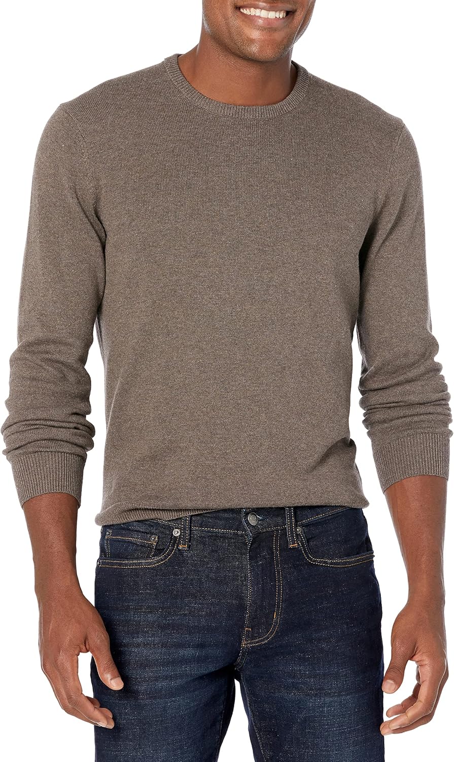 Amazon Essentials Men’s Crewneck Sweater, 100% Cotton, Big & Tall Options Available