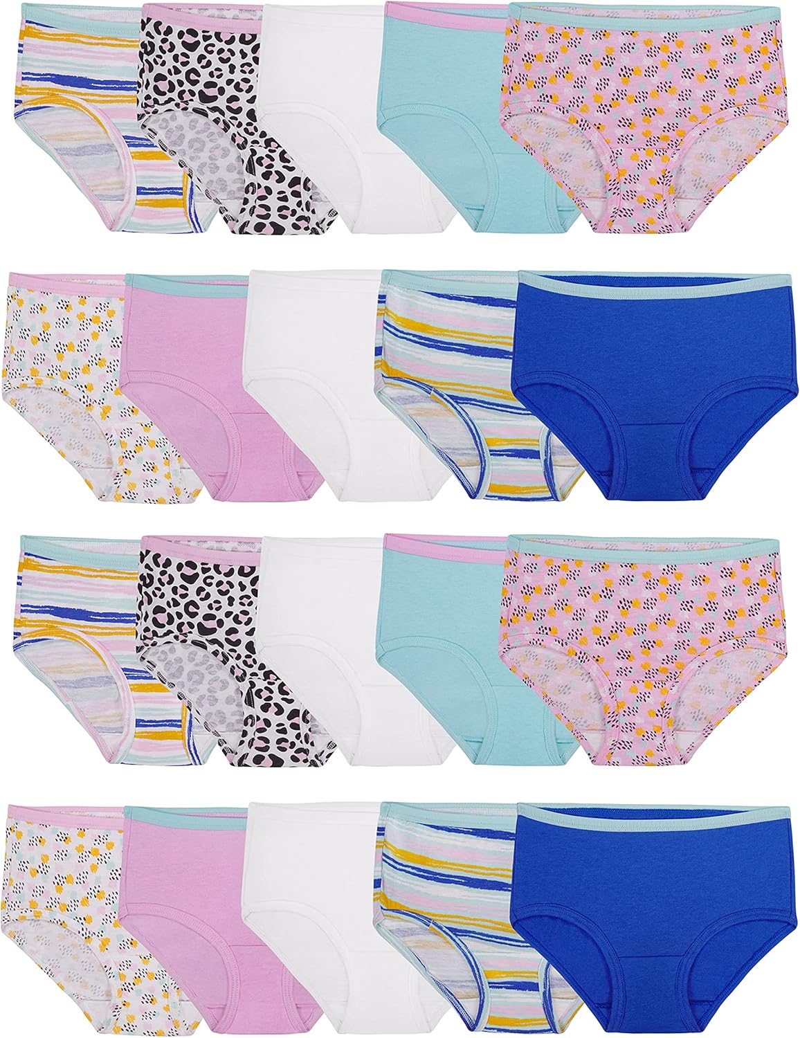 Fruit of the Loom Girls’ Cotton Brief Underwear, Multipack