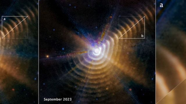 Webb Telescope Tracks Formation and Expansion of Carbon-Rich Dust Shells in Star System