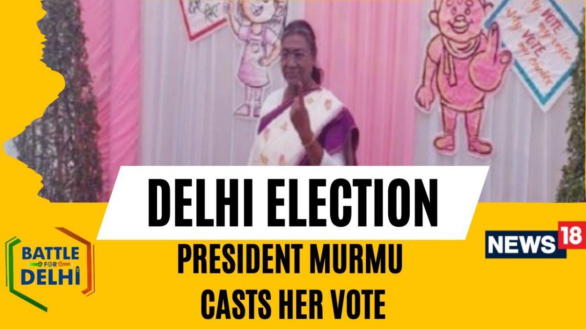 Delhi Elections 2025 | President Murmu Casts Her Vote | Delhi Polls 2025 | English News | News18