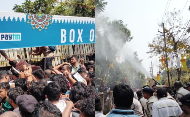 Police Resort To Water Cannons For Controlling Stampede-Like Situation For India vs England Cuttack ODI Ticket-Seekers