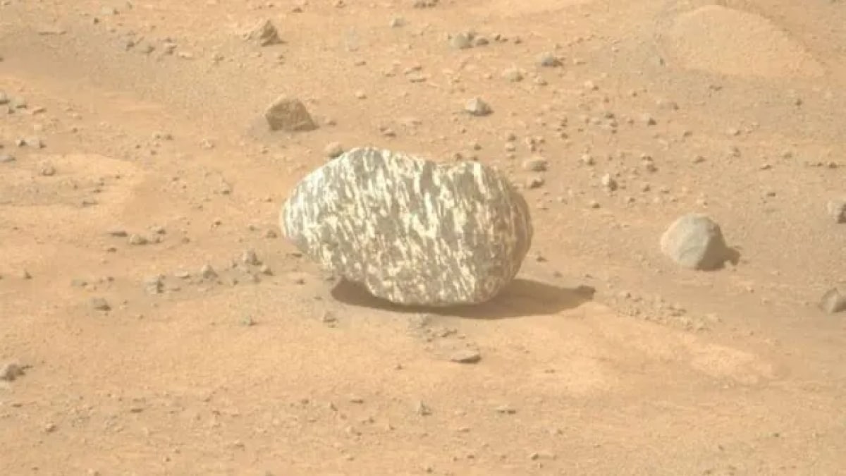 NASA Perseverance Rover Discovers Strange Zebra-Striped Rock on Mars