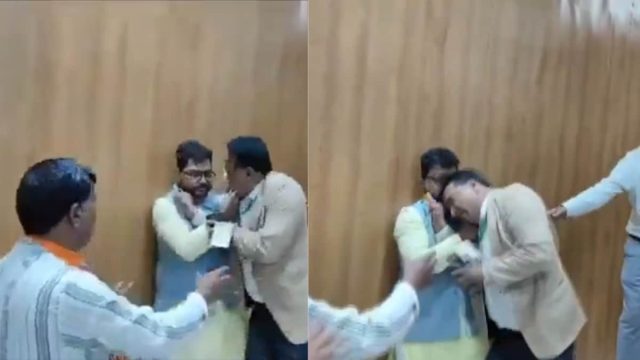 Rajasthan BJP Leaders Grab Each Other’s Collars, Exchange Blows During Party Meeting | Video