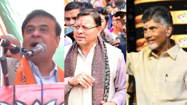 NDA CMs Chandrababu Naidu, Himanta Sarma, Pushkar Dhami Join Delhi Poll Blitz To Ensure BJP’s Victory