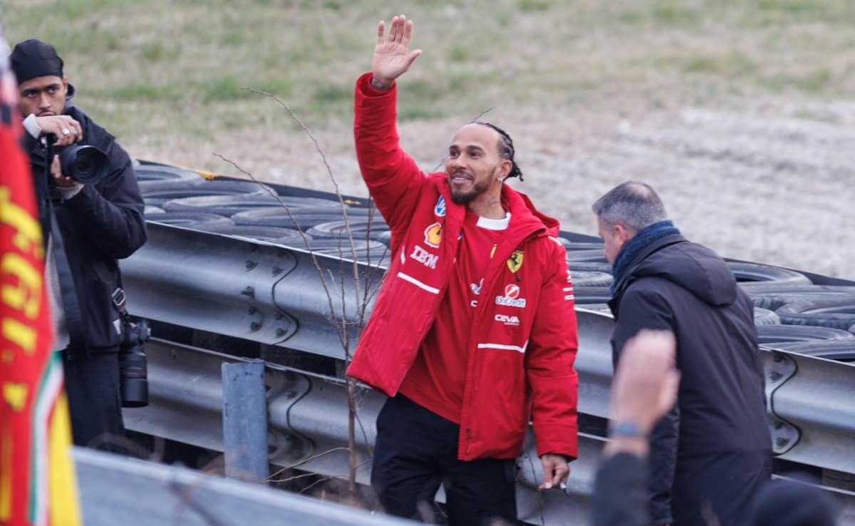 Lewis Hamilton Confident Of Ferrari Glory After Taking Wheel Of New F1 Car