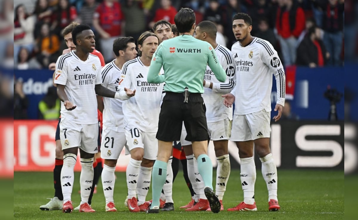 La Liga: Real Madrid Held By Osasuna With Jude Bellingham Sent Off