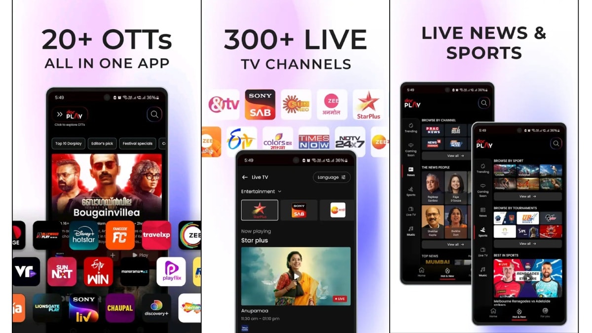 Dor Play App With Support for 20+ OTT Subscriptions, 300+ Live TV Channels Launched in India