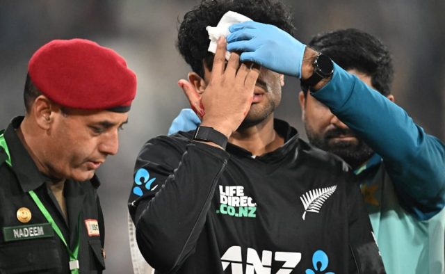 Pakistan Puts Blame Back On Rachin Ravindra Over Nasty Head Injury Despite ‘Floodlights Issue’