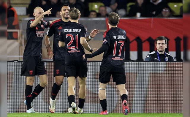 Benfica Seize Upper Hand Against Monaco In Champions League Play-Off