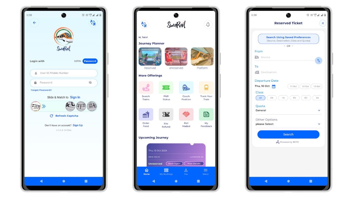 Indian Railways Launches SwaRail Superapp for Ticket Booking and Other Integrated Services
