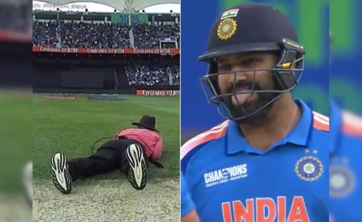 Umpire Runs For Cover To Avoid Rohit Sharma’s Shot. Batter’s Reaction Goes Viral – Watch