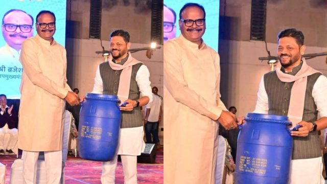 SP Leader Gifts ‘Blue Drum’ To UP Deputy CM, Sparks Political Debate Around Meerut Murder Case