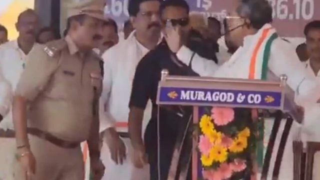 Karnataka CM Siddaramaiah Publicly Castigates, Raises Hand To Slap Cop Over Security Scuffle | Video