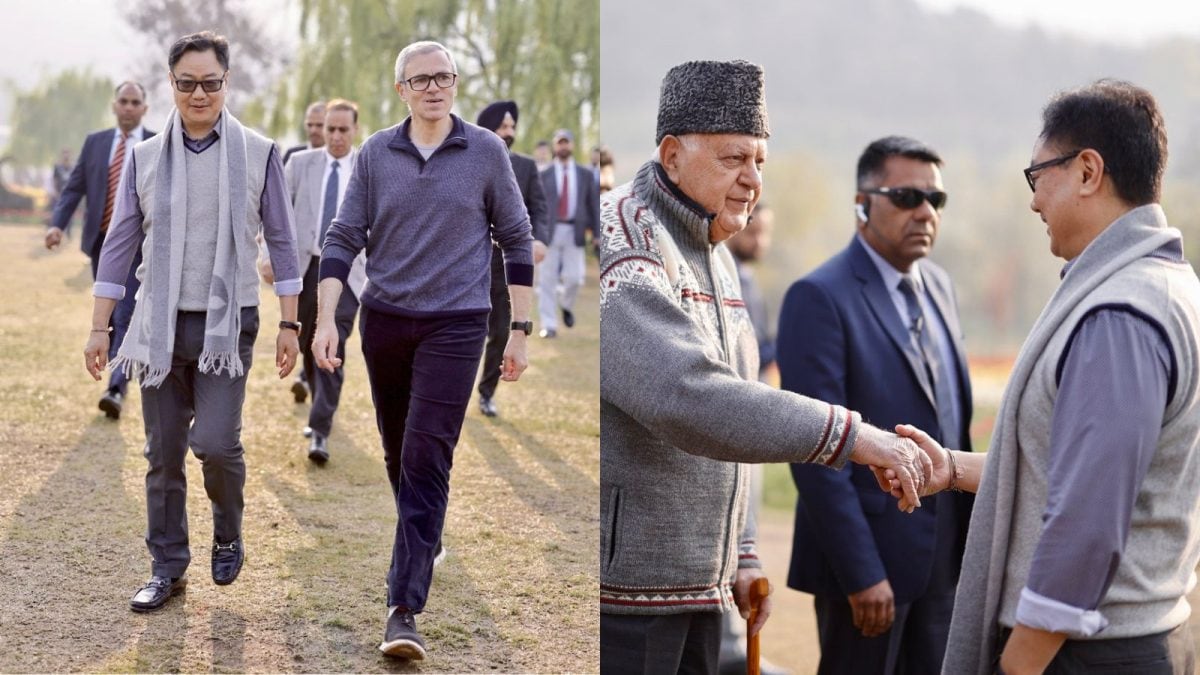 Omar, Farooq Abdullah’s Tulip Garden Meet With Kiren Rijiju Sparks PDP Outrage Amid Waqf Act Row